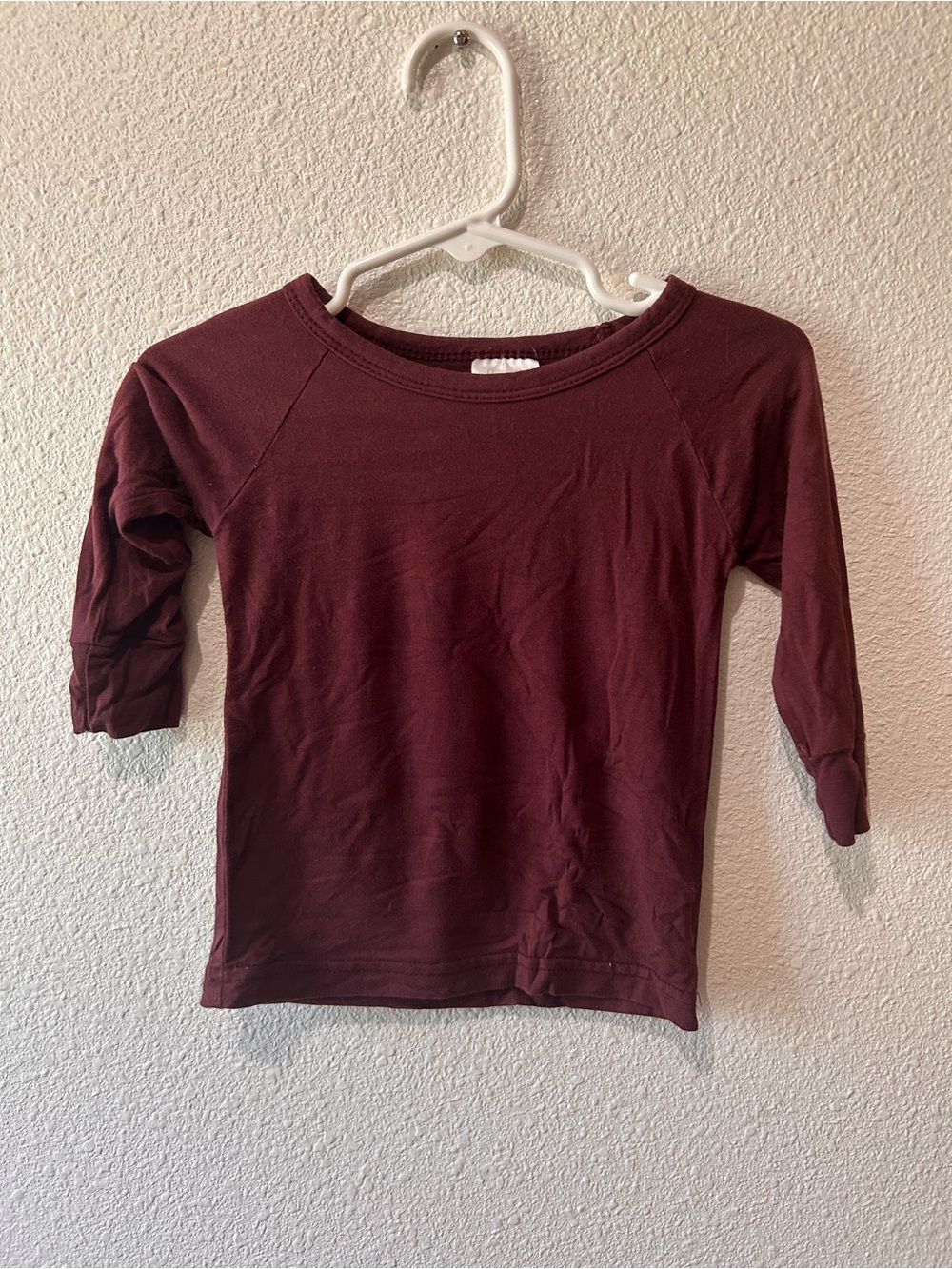 Baby Blueberry Maroon Rayon Long Sleeve
